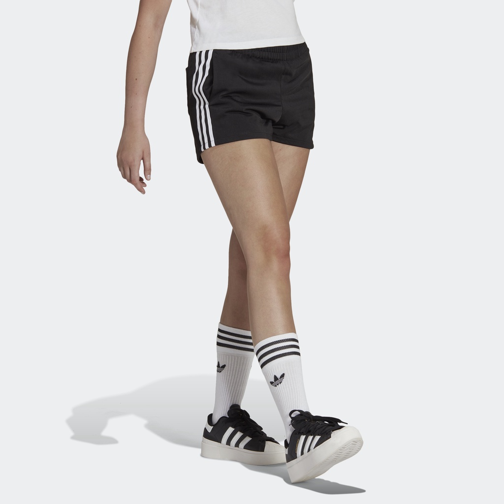 adidas-ไลฟ์สไตล์-กางเกงขาสั้น-3-stripes-ผู้หญิง-สีดำ-fm2610