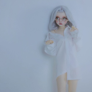 Bjd 1/3 1/6 1/4 Uncle เสื้อเชิ้ตแขนสั้น สีขาว