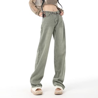 Solenne  กางเกงขายาว กางเกงยีสน์ผู้หญิง ทรงหลวม ๆ ตรง Retro Hip Hop Pants 2023 NEW Style  สวยงาม ทันสมัย Trendy รุ่นใหม่ A97L80X 36Z230909