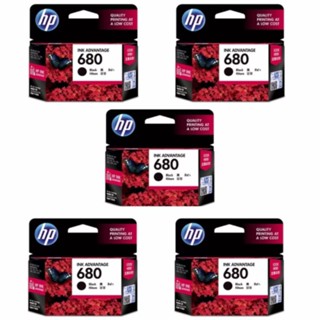 ตลับหมึก HP 680 Black Original Ink Advantage Cartridge (แพ๊ค 5 ชิ้น)