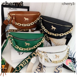 CHERRY3 Fanny กระเป๋าคาดเอว อะคริลิค รูปดวงจันทร์ ขนาดใหญ่ จุของได้เยอะ แฟชั่นสําหรับผู้หญิง