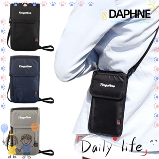 Daphne RFID กระเป๋าใส่หนังสือเดินทาง ID กระเป๋าเอกสาร ไนล่อน กันน้ํา แบบพกพา อเนกประสงค์ เดินทาง