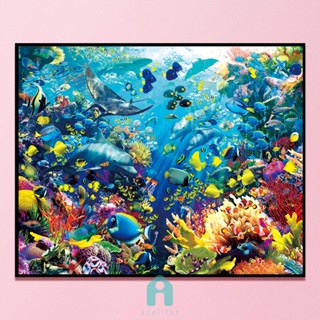 [Acelit.th] ชุดปักครอสสติตช์ ผ้าฝ้าย 11CT 3 เส้น สีขาว สําหรับใต้น้ํา