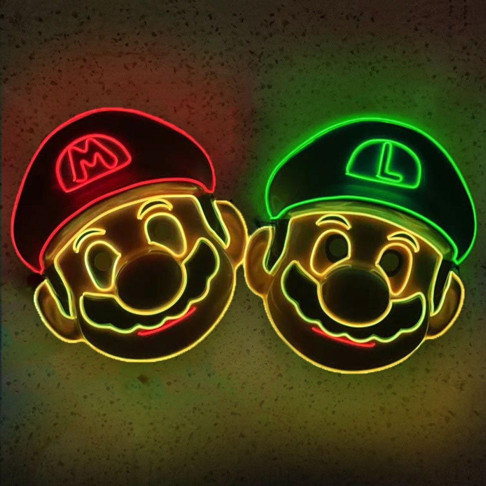 ฟิกเกอร์การ์ตูนอนิเมะ-super-mario-bros-mario-luigi-หน้ากาก-led-สําหรับเด็ก-ธีมงานเลี้ยงวันเกิด-ฮาโลวีน