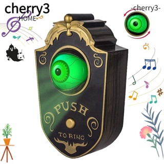 Cherry3 ออดประตูไฟฟ้า LED รูปลูกตาตลก สําหรับฮาโลวีน