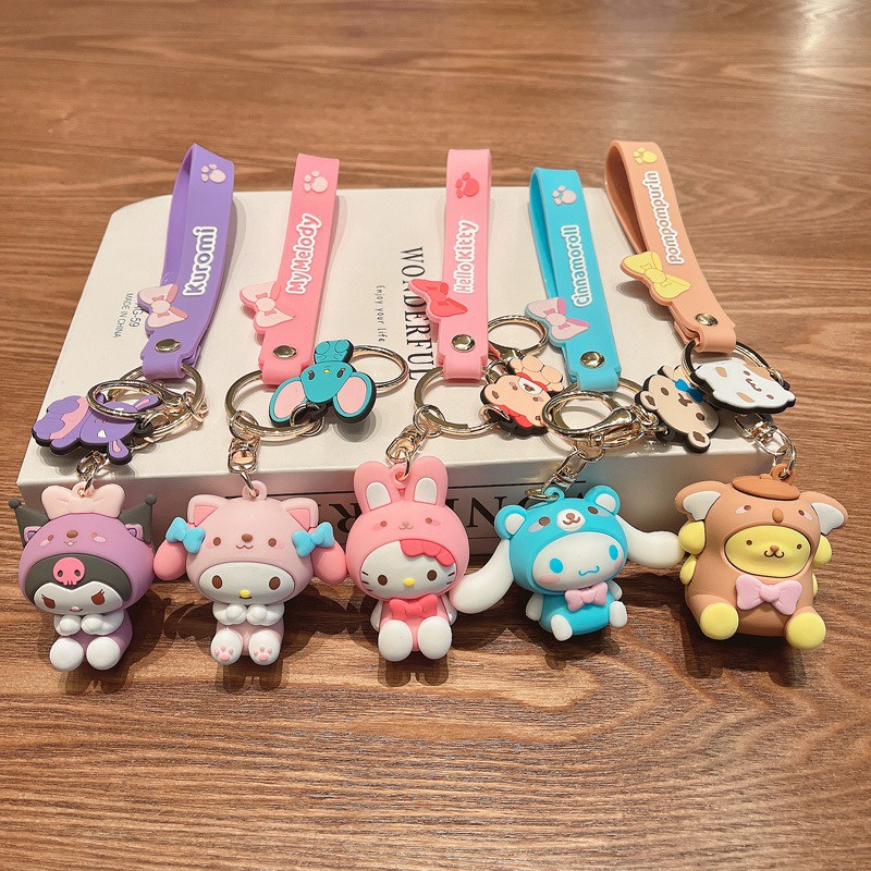 พวงกุญแจ-จี้ตุ๊กตาการ์ตูน-hello-kitty-cinnamon-dog-sanrio-kuromi-melody-น่ารัก-เหมาะกับของขวัญวันหยุด-สําหรับตกแต่งรถยนต์-กระเป๋าเป้สะพายหลัง