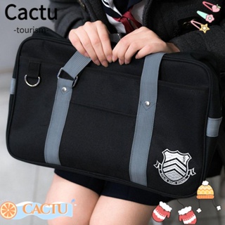 Cactu JK กระเป๋าเดินทางแฟชั่น ลายการ์ตูนอนิเมะ เครื่องแบบนักเรียน