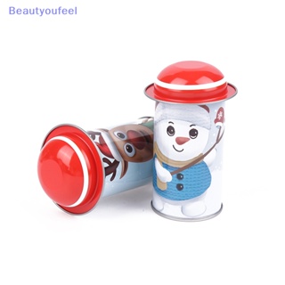 [Beautyoufeel] กระป๋องดีบุก ลายการ์ตูนคริสต์มาส สําหรับใส่ขนม คุกกี้ ช็อคโกแลต ของขวัญเด็ก 1 ชิ้น