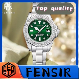 Fensir FENSIR พร้อมส่ง นาฬิกาข้อมือควอตซ์แฟชั่น กันน้ํา ประดับเพชร สําหรับสตรี