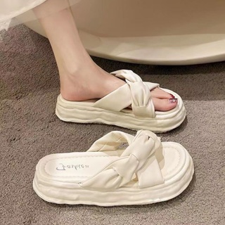 Leosoxs  องเท้าแตะหญิง รองเท้าแตะ ลำลองสำหรับผู้หญิง พื้นรองเท้าหนามาก  Korean Style สวยงาม High quality Comfortable B90H1VI 36Z230909