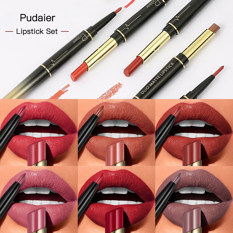 daily-preference-pudaier-double-headed-lipstick-lip-line-pen-matte-fog-surface-lipstick-rotating-non-stick-cup-lip-line-pen-three-sets-8-21