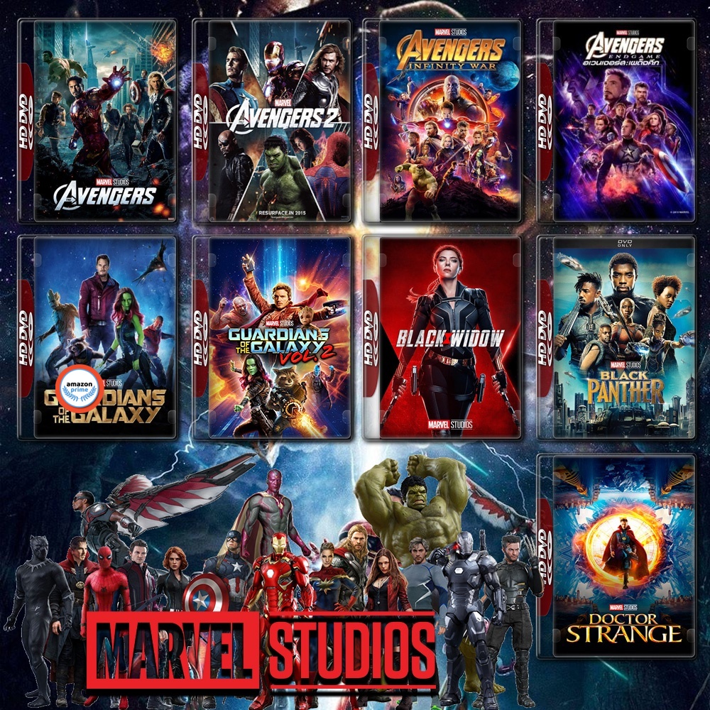 ใหม่-บลูเรย์หนัง-รวมหนัง-marvel-set-3-the-avengers-ภาค-1-4-guardians-of-the-galaxy-ภาค-1-3-black-panther-ภาค-1-2-dv