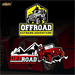 Adventure สติกเกอร์สะท้อนแสง กันน้ํา ลายรถจี๊ป Brothers 300 Off-Road 4x4 สําหรับตกแต่งรถถัง