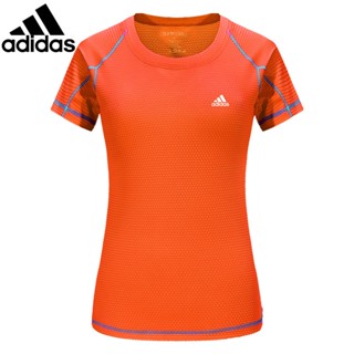 พร้อมส่ง Adid-- เสื้อยืดแขนสั้น แบบแห้งเร็ว ใส่เข้ายิม เล่นกีฬากลางแจ้ง แฟชั่นสําหรับผู้หญิง
