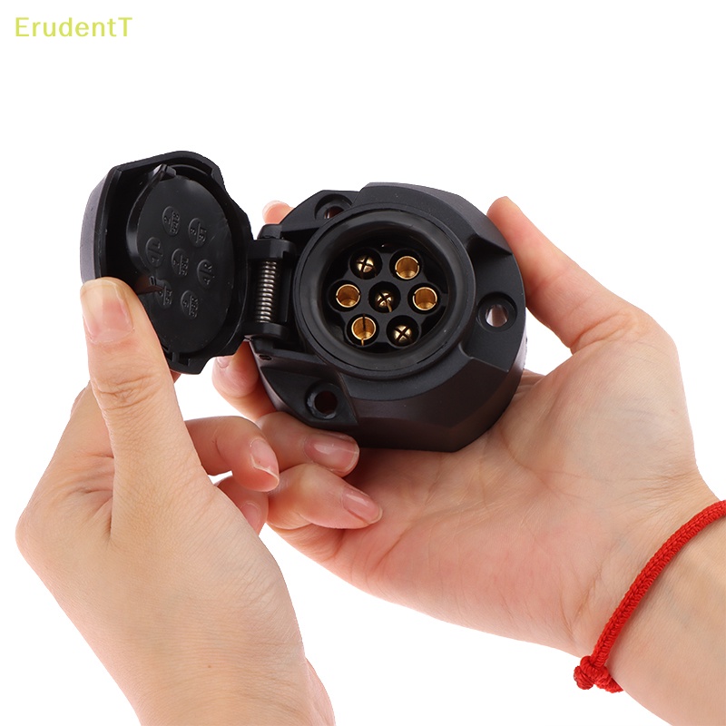 erudentt-ซ็อกเก็ตเชื่อมต่อไฟฟ้า-12v-7-pin-พลาสติก-พร้อมแหวนยาง-ทนทาน-ใหม่