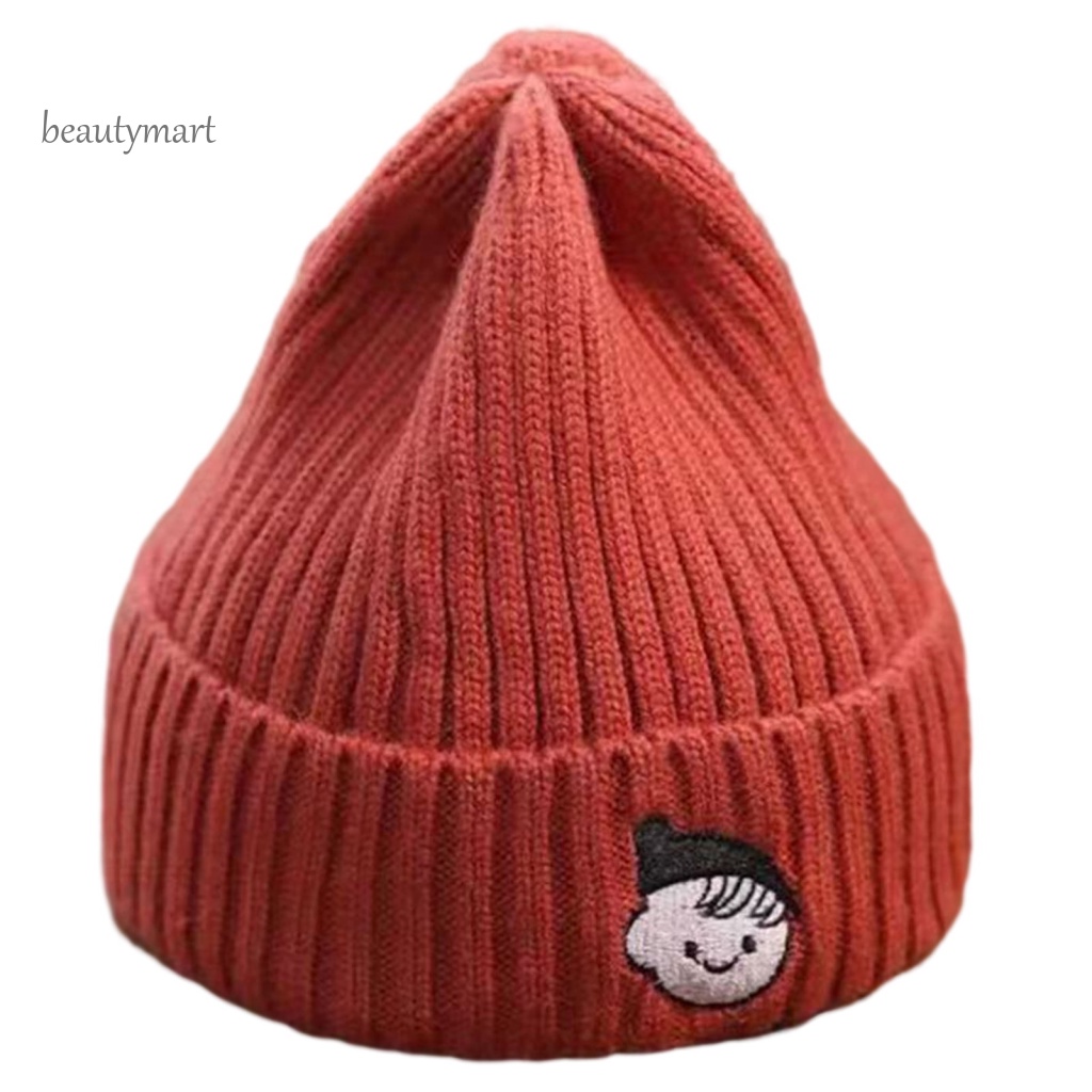 beautymart-หมวกบีนนี่-ผ้าขนสัตว์ถัก-ให้ความอบอุ่น-ปักลายการ์ตูน-เหมาะกับหน้าหนาว-สําหรับเด็กทุกเพศ