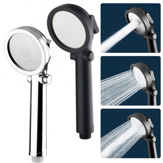 Shower Head 3 Mode ABS Chrome Handset Standard G1/2 For Any Standard Pipe