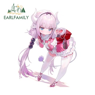 Earlfamily สติกเกอร์ไวนิล ลายการ์ตูนอนิเมะ Miss Kobayashis Dragon Maid สําหรับติดตกแต่งรถยนต์ 13 ซม. x 9.6 ซม.