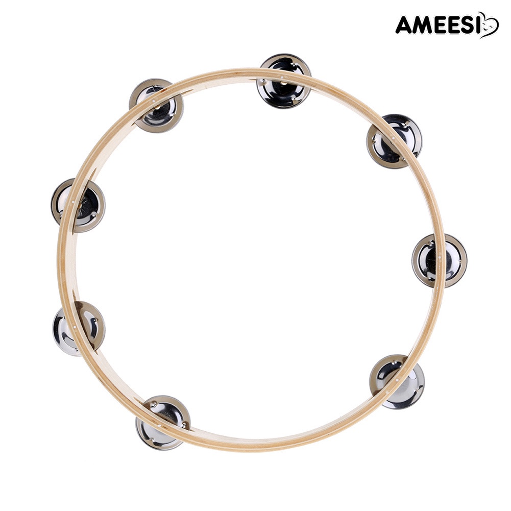 ameesi-เครื่องดนตรีแทมบูรีนไม้-แบบมือถือ-แถวเดียว-ของเล่นสําหรับเด็ก