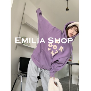 EMILIA SHOP  เสื้อผ้าผู้ญิง แขนยาว เสื้อฮู้ด  คุณภาพสูง ทันสมัย สไตล์เกาหลี ทันสมัย A98J1K5 36Z230909