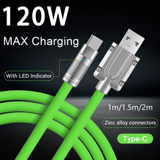 ( หนา 2 เมตร)สายชาร์จ120W 6A Super Fast Charge Type C Quick Charge สาย USB สาย lO-S สาย Micro usb สำหรับ lO-S