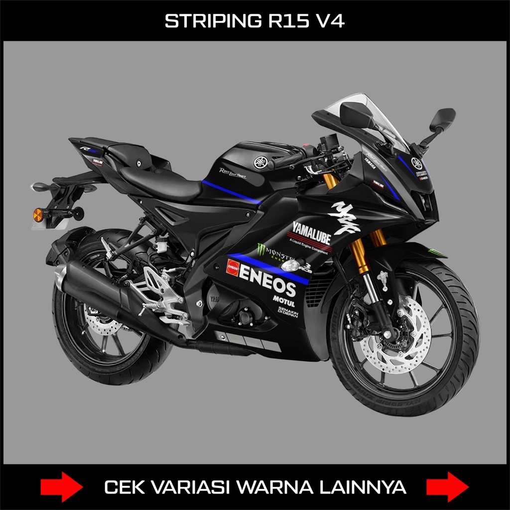 สติกเกอร์ ลายกราฟฟิครถจักรยานยนต์ Yamaha R15 V4 LIVERY YZF STRIPING ...