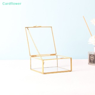 &lt;Cardflower&gt; กล่องแก้วใส ทรงหกเหลี่ยม สําหรับใส่เครื่องประดับ แหวนแต่งงาน