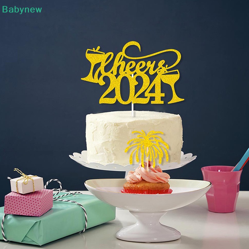 lt-babynew-gt-ท็อปเปอร์ไม้จิ้มฟัน-สําหรับตกแต่งเค้กคริสต์มาส-ปีใหม่-2024-2024