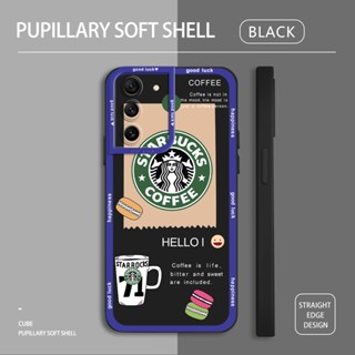 สําหรับ Samsung Galaxy S21 S22 Ultra S21 Plus S21 FE 5G เคสโทรศัพท์ซิลิโคน TPU แบบนิ่ม ลายกาแฟ Starbucks กันกระแทก ป้องกันกล้อง