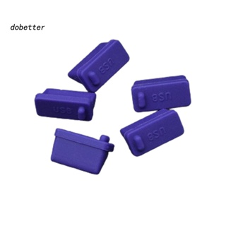 &lt;Dobetter&gt; ฝาครอบพอร์ตชาร์จ USB 20 30 กันฝุ่น สําหรับคอมพิวเตอร์ โน้ตบุ๊ก 5 ชิ้น