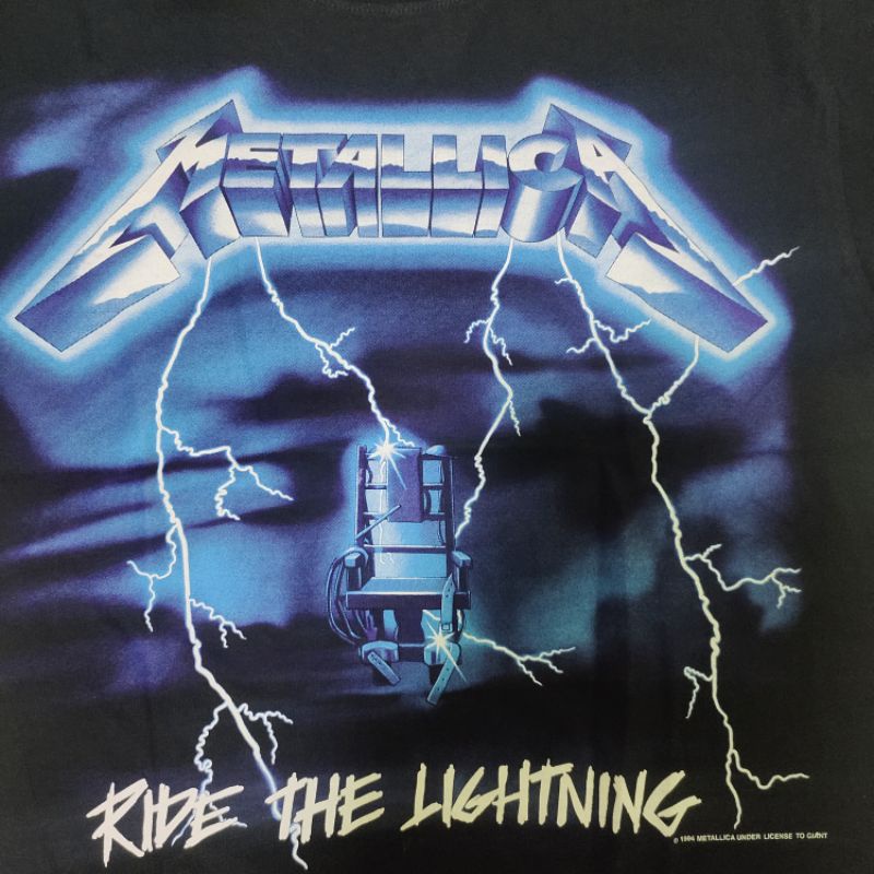 s-5xl-เสื้อยืด-metallica-ride-the-lightning