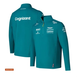 ใหม่ล่าสุด F1 ชุดแข่งรถ + เสื้อโปโล แขนยาว ลาย Aston Martin Cognizant Team + เสื้อยืด แฟชั่นฤดูร้อน สําหรับทุกเพศ 2023