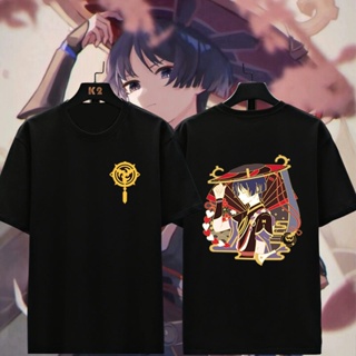 【สปอตสินค้า】 Genshin Impact Scaramouche เกมแฟชั่นเสื้อยืดเสื้อยืดยูนิเซ็กซ์