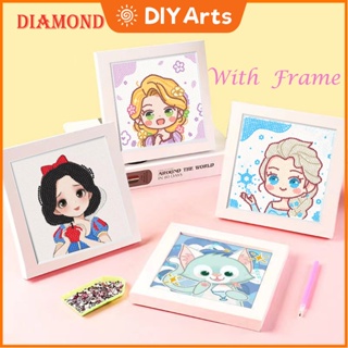 【DA】ภาพวาดปักครอสสติตช์ รูปเจ้าหญิงดิสนีย์ แฮนด์เมด DIY ของขวัญวันเกิด สําหรับเด็กผู้หญิง