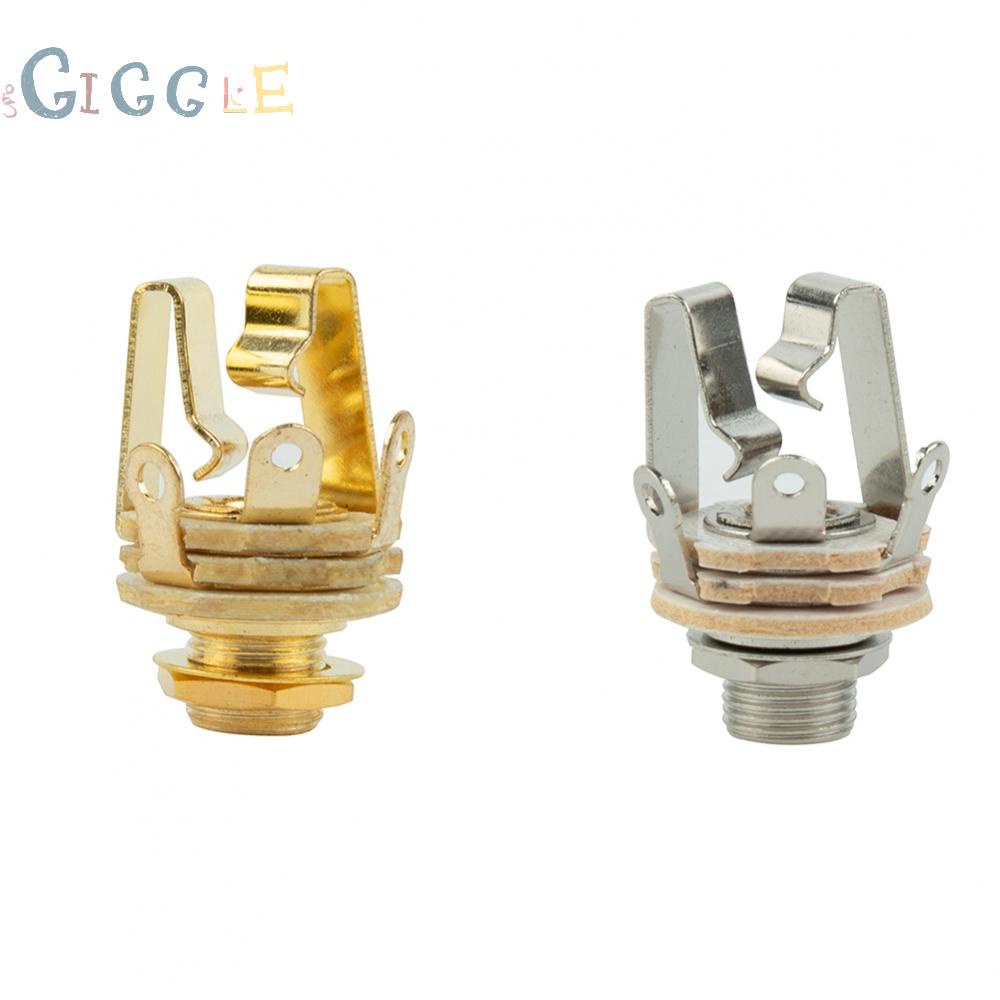 ⭐2023 ⭐Guitar Plug Electric Guitar Jack Stereo Jacks Socket Chrome Nut