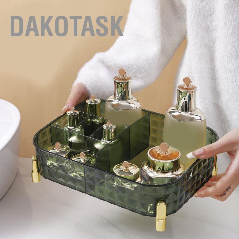 dakotask-กล่องใส่เครื่องสำอางค์ถาดใส่เคาน์เตอร์ความจุขนาดใหญ่สำหรับแปรงลิปสติกผลิตภัณฑ์ดูแลผิว