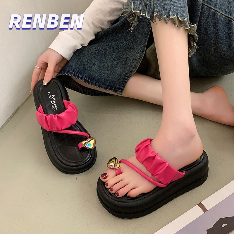renben-รองเท้าแตะหนา-soled-ผู้หญิงฤดูร้อนโลหะปุ่มใหญ่ตั้งนิ้วเท้ามัฟฟินด้านล่างสวมรองเท้าแตะลิ่มส้นเท้า