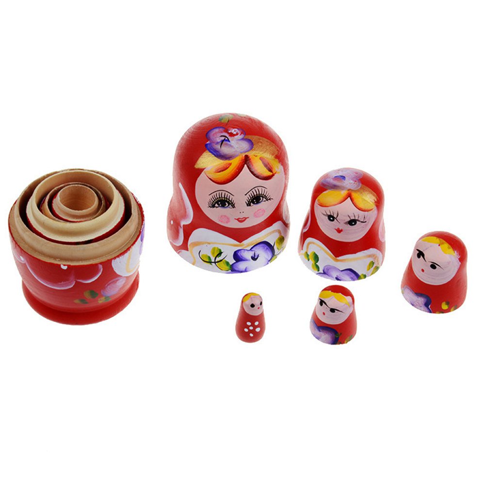 น่ารัก-babushka-ตุ๊กตาทำรัง-matryoshka-ไม้รัสเซียทาสีตุ๊กตาไม้ของเล่นฝีมือประณีตสร้างสรรค์ของขวัญ