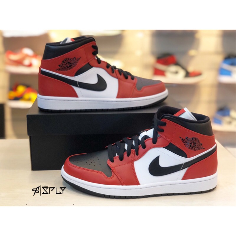 jordan 1 half black half red