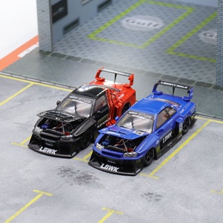  1: 64 Nissan Nissan GTR R34 Super Silhouette ADVAN โมเดล รถ ของเล่นเด็กผู้ชาย ของขวัญวันเกิด ตกแต่งบ้าน