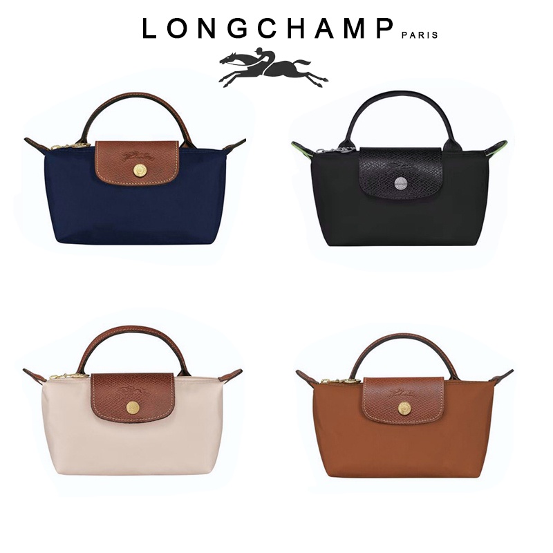 longchamp-pouch-with-handle-le-pliage-mini-กระเป๋าถือ-handbag-กระเป๋าใส่เหรียญ-แบรนด์เนม