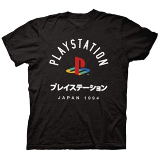 ขายดี Playstation เสื้อยืดลําลอง ผ้าฝ้าย แขนสั้น คอกลม น้ําหนักเบา สีดํา สไตล์ญี่ปุ่น สําหรับผู้ชาย 1994 289384