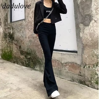 DaDulove💕 New Korean Version of INS Stretch Micro Flared Jeans WOMENS Niche High Waist Wide Leg Pants Trousers