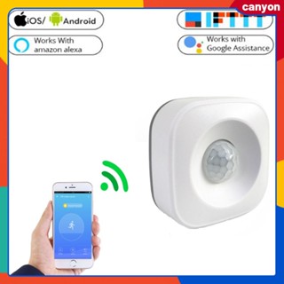 Tuya Wifi Smart Pir Motion Sensor อินฟราเรดช่วงกว้างตรวจจับร่างกายมนุษย์แอพมือถือควบคุมเวลาจริงอัจฉริยะเชื่อมโยงฉากหุบเขาลึก