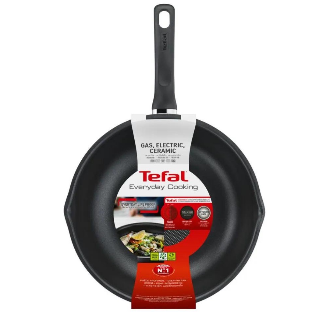 tefal-กระทะก้นลึก-everyday-cooking-ขนาด-28-ซม-ขอบ-2-หยัก-เคลือบกันติดไทเทเนียม-กระทะทีฟาล์ว-กระทะขอบหยัก