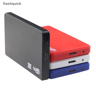 Flashquick เคสฮาร์ดดิสก์ไดรฟ์ SATA เป็น USB 3.0 HDD 2.5 นิ้ว พลาสติก ABS สําหรับ SSD External Storage HDD Box