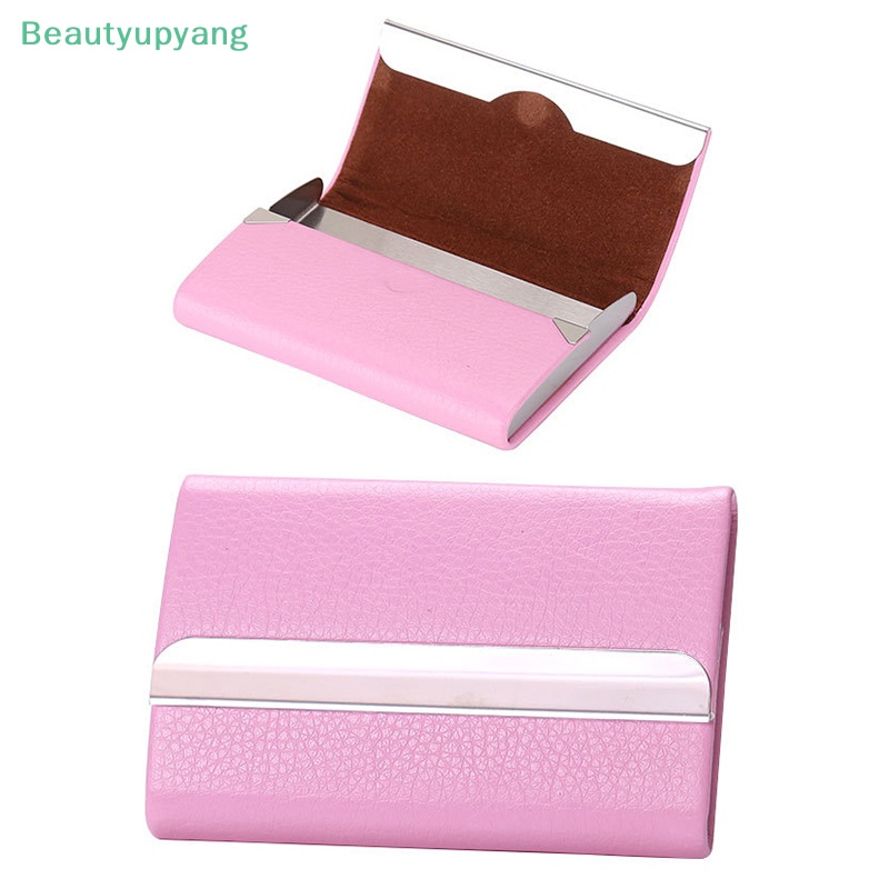 beautyupyang-ใหม่-ซองใส่นามบัตร-สเตนเลส-หนัง-pu-แฟชั่น-ที่ใส่บัตรประชาชน-กล่องโลหะ-ที่ใส่นามบัตร-ที่ใส่นามบัตร-ของขวัญ-กล่องนามบัตร-เครื่องเขียน