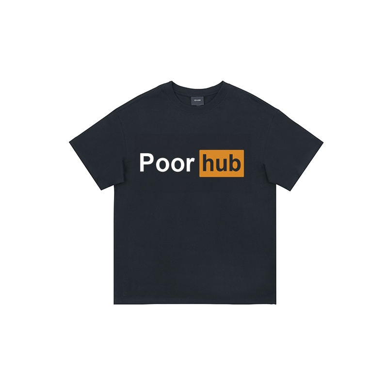 poorhub-ล้อเลียนภาษาอังกฤษผ้าฝ้ายสั้นเสื้อยืด-unisex-ตลกเสื้อยืด