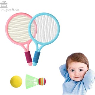 AUGUSTINA Soft Badminton Racket Set Children Badminton Training Tool Mini Tennis Racquet Tennis Balls Colorful Indoor/Outdoor Sports Toddler Leisure Toy Badminton Balls Kids Interactive Toys/Multicolor