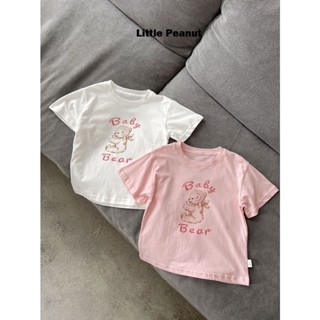 พร้อมส่ง ขายดี เสื้อยืดแขนสั้น ผ้าฝ้ายแท้ พิมพ์ลาย Little Wahs สไตล์เกาหลี ญี่ปุ่น ใส่สบาย สําหรับเด็กผู้หญิง